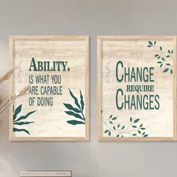 WALLLANE Set of 2 Motivational Wall Art Poster With Frame-image-30