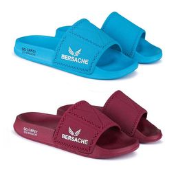 BERSACHE Men Pack of 2 Slip-On Flip Flops-picture-15