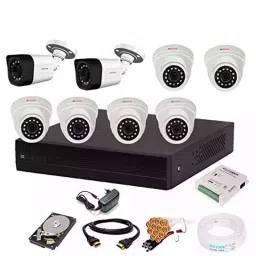 CP Plus 2.4MP White & Black 6 Pcs Indoor, 2 Pcs Outdoor Camera, 500GB Hard Disk & 8 Channel DVR Kit.-12