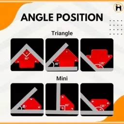 A.D INTERNATIONAL Multi Angle Magnetic Welding Holder Clamps Set with 2 x 3 inch Arrow Type, 2 x Triangle Type, and 2 x Mini Type, 100-CS-115 (Set of 6) image 2