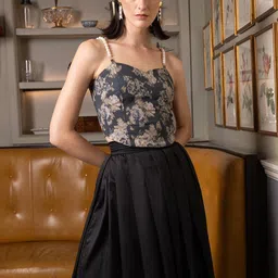 Sage by Mala Women Pearl Garden Midi Skirt-image-14