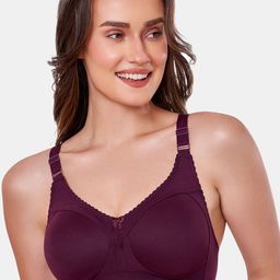 MAROON Non Padded All Day Comfort Full Coverage Seamless Super Support T-shirt Bra-picture-33