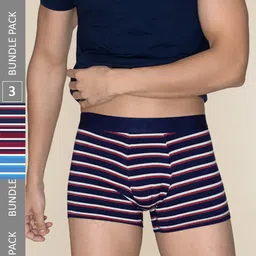 XYXX Pack Of 3 Striped Linea Micro Modal Trunks XYTRNK3PCKN962-picture-29