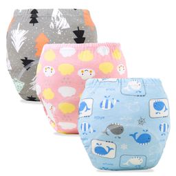 Bembika Babies Cotton Potty Training Pants, Printed Design Pack of 3 LSize - Multicolor-image-15