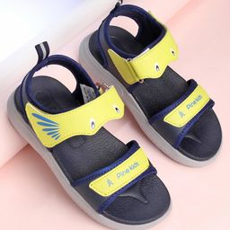 Pine Kids Sandals with Velcro Closure Fish Print - Black-image-28