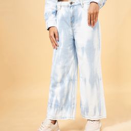 Coolsters by Pantaloons Pastel Tie Dye Button Down Jeans - Light Blue-image-91