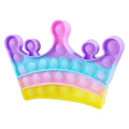 Toyshine Crown Design Fidget Popping Sounds Pop It Toy - Multicolour-12