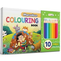 Marvellous Colouring Book for kids : Coloring book for youngsters, Creative coloring book for kids, Fun-filled coloring book for children with 10 free pencil colours for ages (3-12).-12