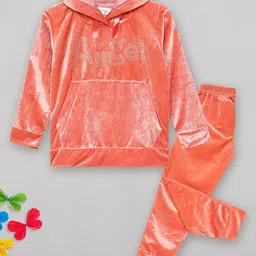 Sheer Love Velvet Hoodie With Pant -Onion Pink-picture-20
