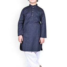 itsmycostume Boys Ethnic Motifs Printed Pure Cotton Straight Kurta With Pyjamas-image-56