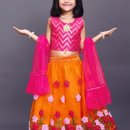 satyamfab Girls Patchwork Ready to Wear Lehenga & Blouse With Dupatta-picture-50