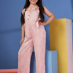 Budding Bees Girls Printed Basic Jumpsuit-10