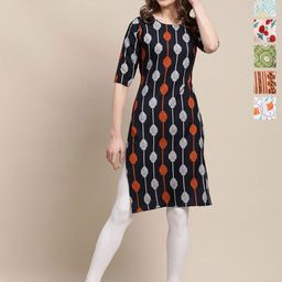 7Threads Women Pack Of 6 Ethnic Motifs Printed Daily Straight Kurtas-image-39