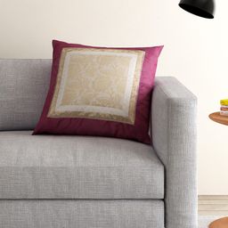ANS Purple Dual-Toned Single Jacquard 16'' x 16'' Square Cushion Cover-57