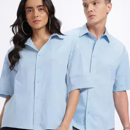 glitchez Unisex Relaxed Flow Poplin Shirt-image-86