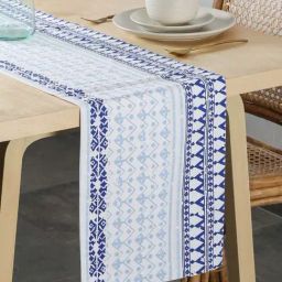 House This Valleri Blue 100% Cotton Runner - Set of 1-image-14