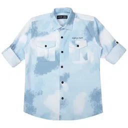 CAVIO Boys Comfort Spread Collar Dyed Cotton Casual Shirt-image-74
