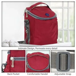 Femora Transparent & Red Glass BPA-Free Lunch Box with Bag(0.62 L & 0.3 L) - Set of 3 image 4