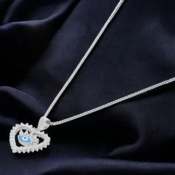 crash.club By CKC 925 Silver Evil Eye Heart Pendant-image-80