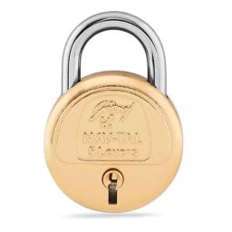 Godrej Navtal 40 mm Brass Electroplated Finish 2 Keys Padlock-image-85