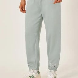 Styli Grey Cotton Relaxed Fit Joggers-image-15