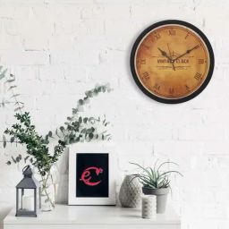 eCraftIndia Designer Round Analog Black Wall Clock-image-95