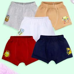 Kiddopanti Boys Multi Colored Regular Printed Boxers - Pack of 5-picture-8