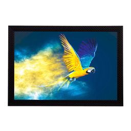 eCraftIndia Blue & Yellow Macaw UV Wall Art-image-35