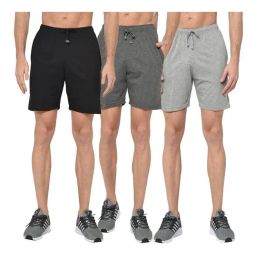Vimal Jonney Multicolor Regular Fit Shorts - Pack of 3-image-54