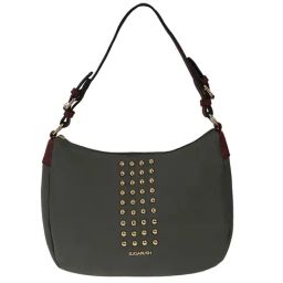 Sugarush Daisy Olive Green Rivets Medium Hobo Handbag-image-47