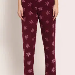 Kanvin Wine Printed Lounge Pants-picture-16