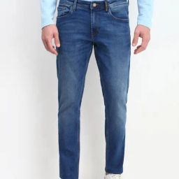 Allen Solly Blue Cotton Slim Fit Jeans-image-53