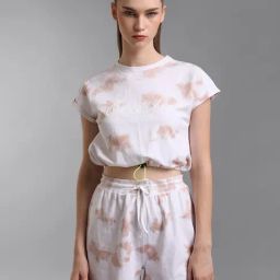 KZ07 by Kazo Beige & White Cotton Printed Sweat Top-image-64
