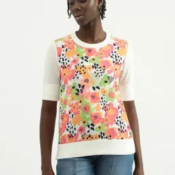 United Colors of Benetton White Printed Top-picture-40