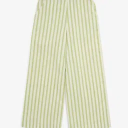 Utsa Kids by Westside Green Striped Cotton-Blend Palazzos-image-46