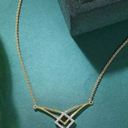 P.N.Gadgil Jewellers Nova Yellow Gold & Diamond Modern Necklace-16