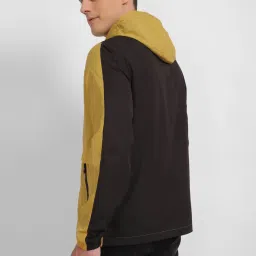 Allen Solly Yellow Regular Fit Colour Block Hooded Jacket image 2