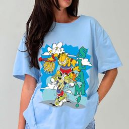 RAYACLOSET Women Printed Applique T-shirt-image-61