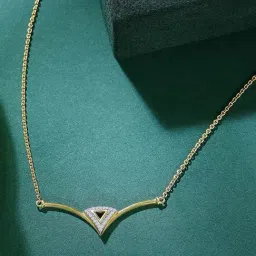 P.N.Gadgil Jewellers Elemental Yellow Gold & Diamond Modern Necklace-image-42