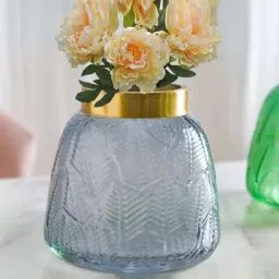 Nestasia Crystal Glass Decorative Bottle Flower Vase-image-57