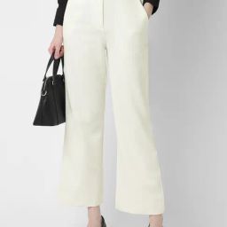 Van Heusen Beige Polyester Solid Trousers-image-35