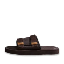 Neemans Men's Breezy Fluff Brown Slides image 2