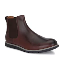 Legwork Men's Maroon Chelsea Boots image 2