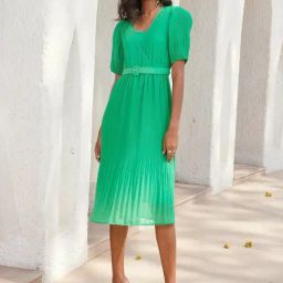 SALT Attire Green A-Line Dress-image-40