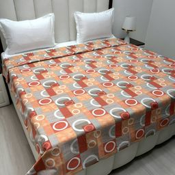 Pure Decor Brown & Grey Printed Pure Cotton King Duvet Cover-picture-44