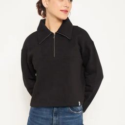MADAME Black Cotton Sweatshirt-image-121