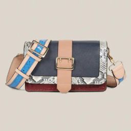 Hats Off Accessories Navy Animal Effect Small Leather Cross Body Bag-image-28
