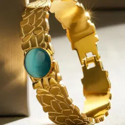 Rubans Blue Stainless Steel Tarnish-Free Waterproof Classic Bracelet-picture-46