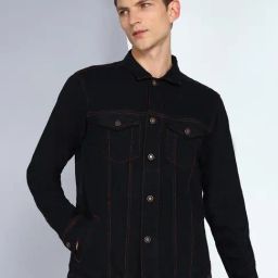 Kuons Avenue Black Regular Fit Denim Jacket-picture-24