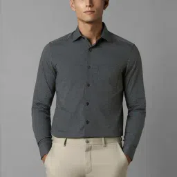 Louis Philippe Black Cotton Regular Fit Printed Shirt-picture-39